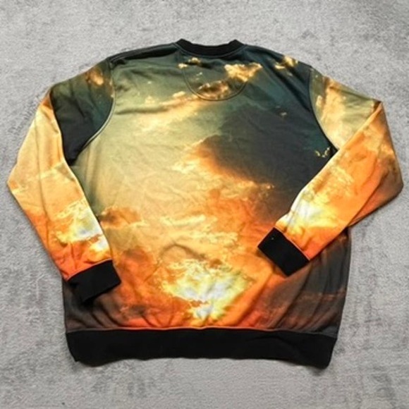 Y2K‎ Rocawear Sweater Crewneck Sun Cloud Mens 2XL - Picture 2 of 8